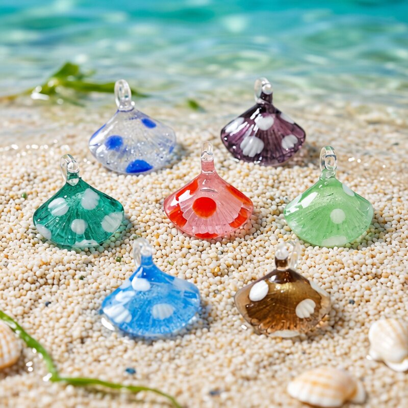 Marine Aquarium Mini - Colorful Mini Sea Shell Charm Glass