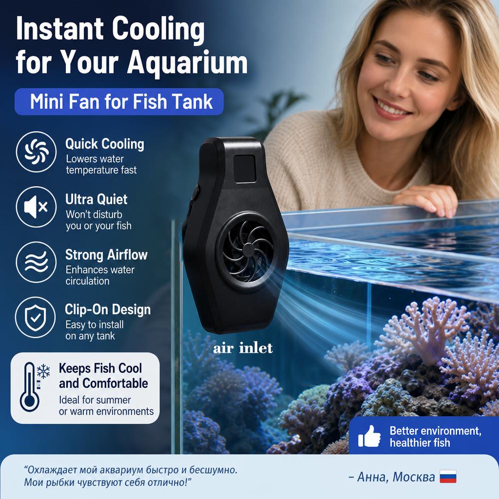 Aquarium Cooling Fan Mini Clip - Marine Aquarium Mini recension och pris