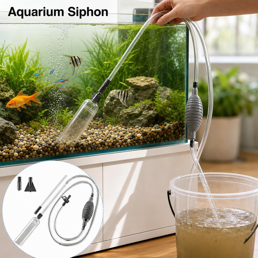 Manual Aquarium Siphon Fish Ta - Marine Aquarium With Sump recension och pris