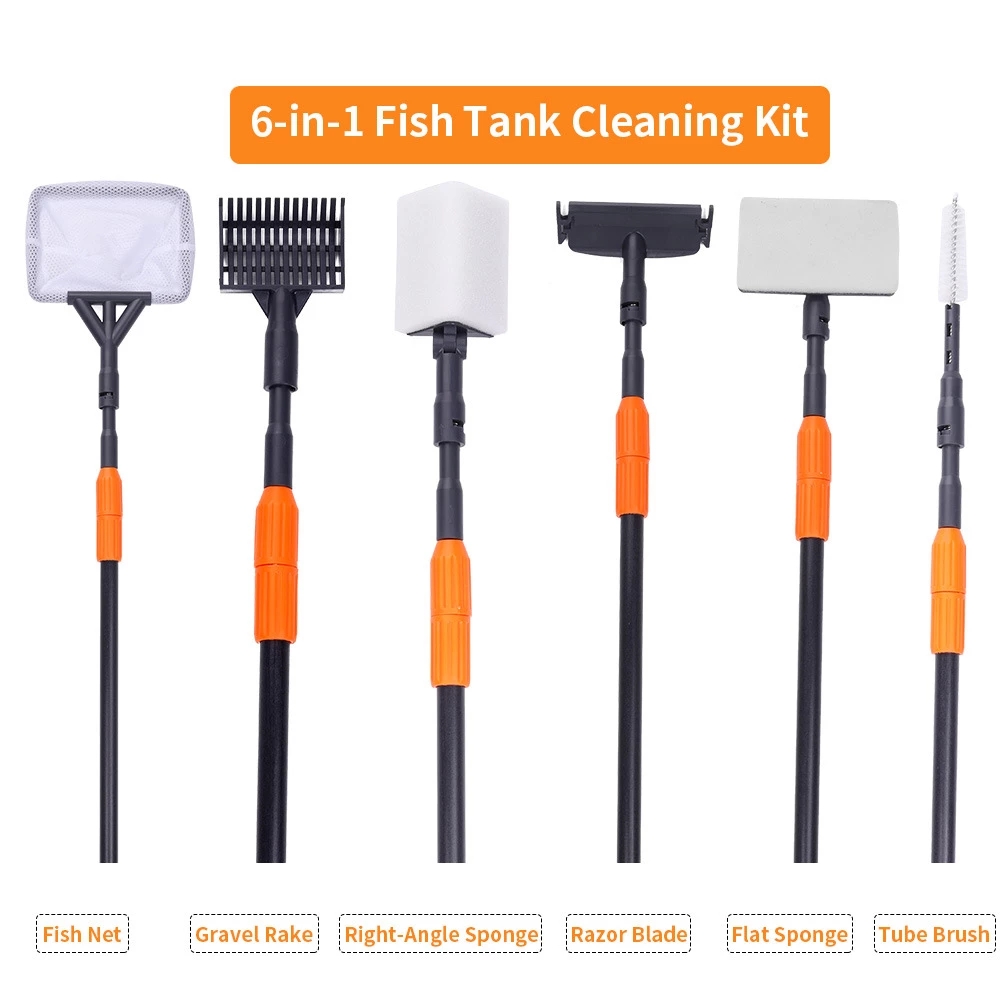 6 in 1 Aquarium Cleaning Tools - Marine Aquarium Glass Scraper recension och pris
