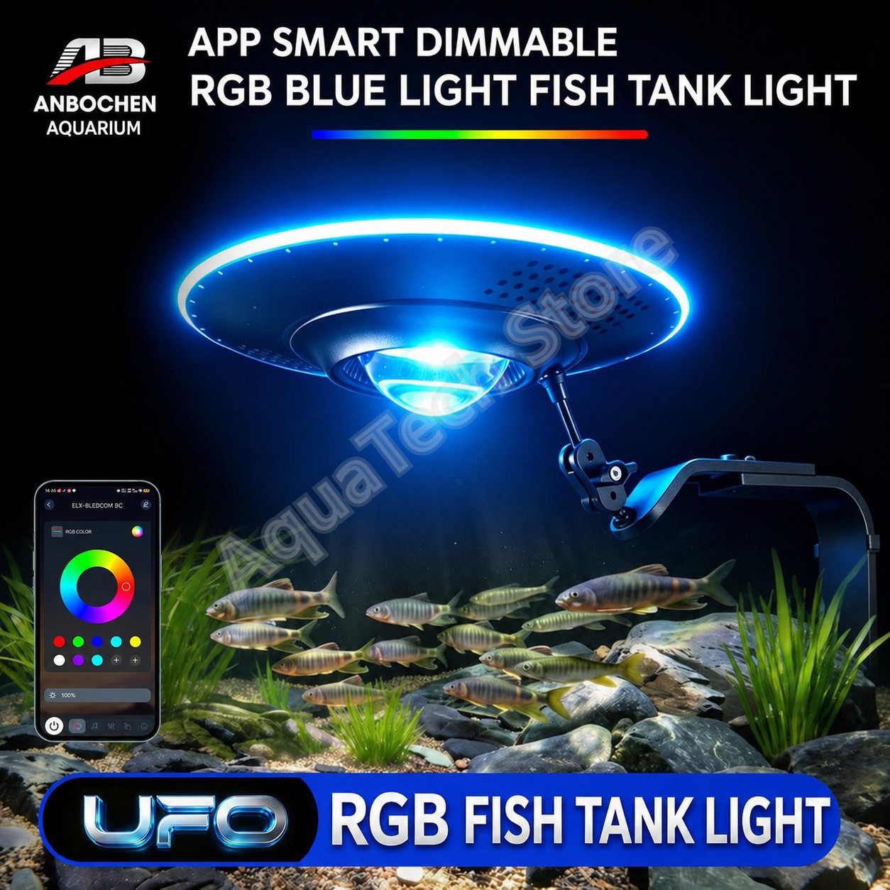ANBOCHEN UFO RGB LED Aquarium  - Marine Aquarium Led Lights recension och pris